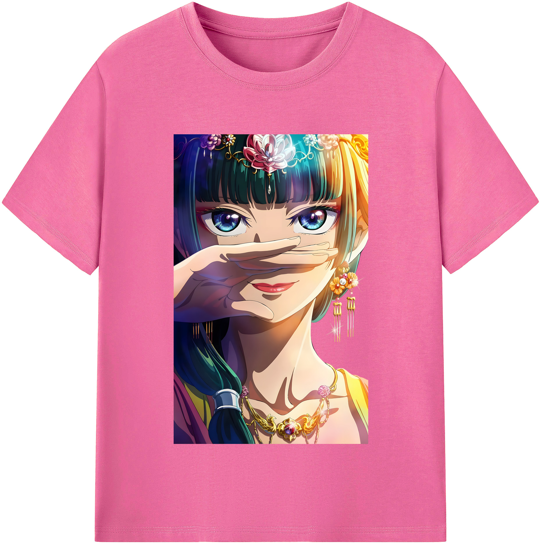 （画像用） 薬屋のひとりごと The Apothecary Diaries レディースカジュアルプリントTシャツ（綿100％）